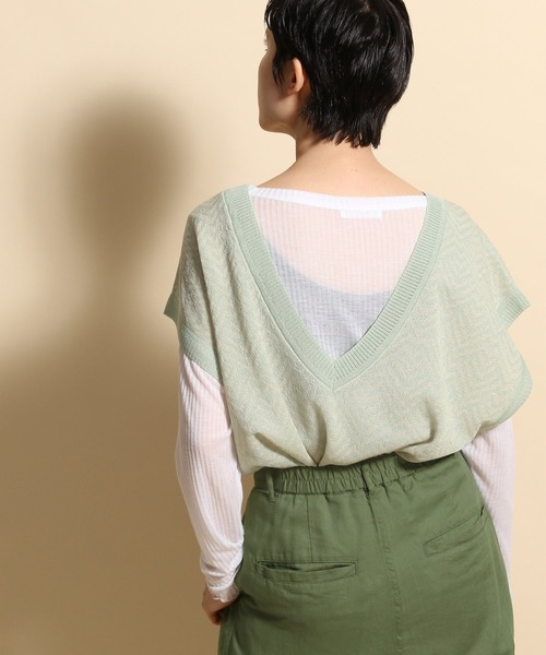 niko and...(ニコアンド)の「2WAYシアーショートベスト(ベスト・レディース・ライトグレー/ベージュ/ライトグリーン・MEDIUM/LARGE)」の9枚目の写真