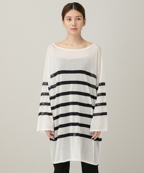 Curensology（カレンソロジー）の「Curensology(カレンソロジー)/シアーニットプルオーバー（ニット/セーター・レディース・ホワイト・FREE）」の5枚目の写真