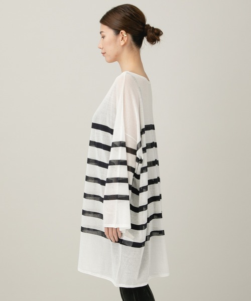 Curensology（カレンソロジー）の「Curensology(カレンソロジー)/シアーニットプルオーバー（ニット/セーター・レディース・ホワイト・FREE）」の3枚目の写真