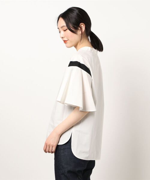 LUCA/LADY LUCK LUCA（ルカ/レディラックルカ）の「LC/LLL　タイプライターコンビVネックプルオーバー（シャツ/ブラウス・レディース・サックスブルー/アイボリー/ブラック・FREE）」の16枚目の写真