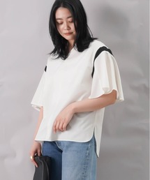 LUCA/LADY LUCK LUCA | LC/LLL　タイプライターコンビVネックプルオーバー(シャツ/ブラウス)