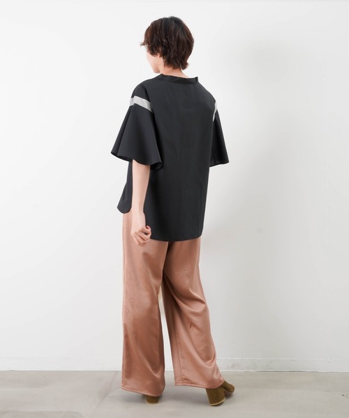 LUCA/LADY LUCK LUCA（ルカ/レディラックルカ）の「LC/LLL　タイプライターコンビVネックプルオーバー（シャツ/ブラウス・レディース・サックスブルー/アイボリー/ブラック・FREE）」の11枚目の写真