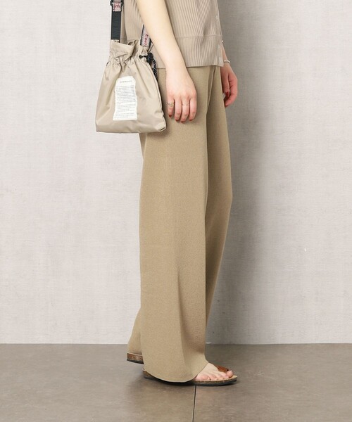 FREAK'S STORE(フリークスストア)の「▽【WEB限定】サマーニットワイドイージーパンツ(カラーパンツ)(スラックス・レディース・グリーン/ブラウン/ブラック/ナチュラル/オレンジ/ピンク/ライトグレー・MEDIUM/SMALL)」の4枚目の写真