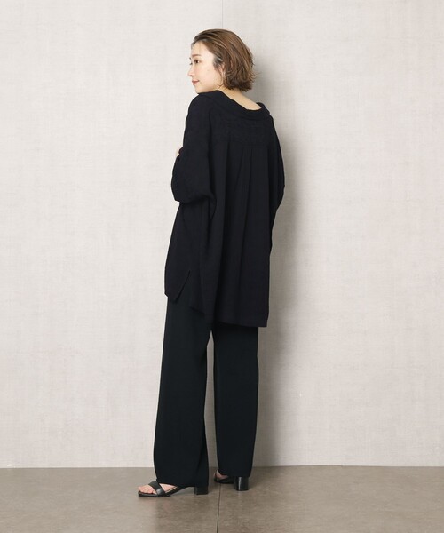 FREAK'S STORE(フリークスストア)の「▽【WEB限定】サマーニットワイドイージーパンツ(カラーパンツ)(スラックス・レディース・グリーン/ブラウン/ブラック/ナチュラル/オレンジ/ピンク/ライトグレー・MEDIUM/SMALL)」の19枚目の写真