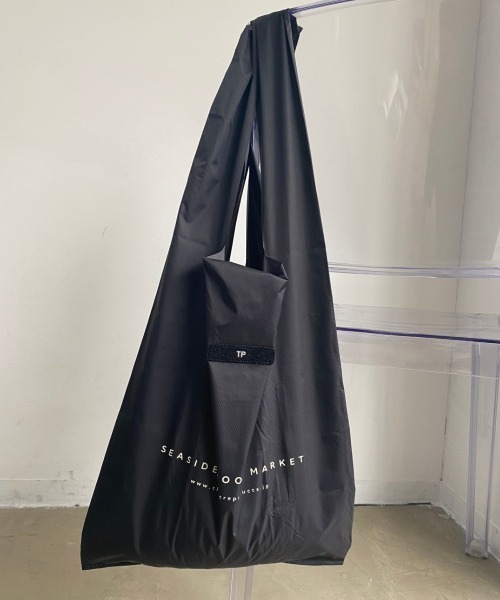 THEATRE PRODUCTS（シアタープロダクツ）の「SEA SIDE MARCHE BAG  - L -（エコバッグ/サブバッグ・レディース・ブルー/ホワイト/ブラック・FREE）」の3枚目の写真