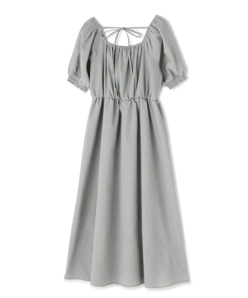 FREE'S MART（フリーズマート）の「スクエアネックシャーリング半袖ワンピース（ワンピース・レディース・ホワイト/ブラック/ブルー・FREE）」の9枚目の写真