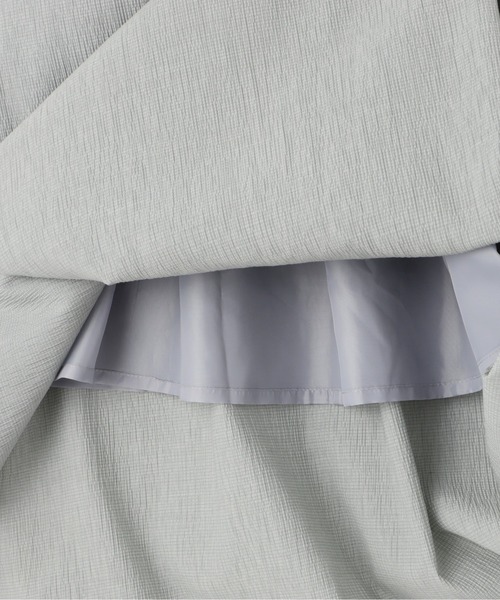 FREE'S MART（フリーズマート）の「スクエアネックシャーリング半袖ワンピース（ワンピース・レディース・ホワイト/ブラック/ブルー・FREE）」の14枚目の写真