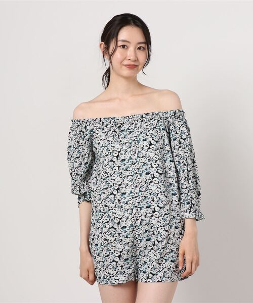 VOLCOM（ボルコム）の「KABLOOM ROMPER（サロペット/オーバーオール・レディース・ブラック×ホワイト・SMALL/X-SMALL）」の6枚目の写真