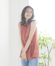 LIPSTAR | 【WEB別注カラーあり】シアーピンタックノースリーブブラウス(シャツ/ブラウス)