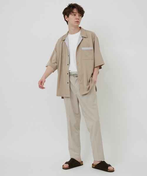 JUNRED（ジュンレッド）の「カラースキームオープンカラーS/Sシャツ（シャツ/ブラウス・メンズ・ベージュ/ラベンダー/イエロー系その他4・S/M/L）」の7枚目の写真