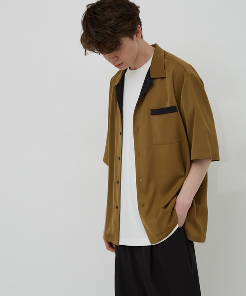 JUNRED（ジュンレッド）の「カラースキームオープンカラーS/Sシャツ（シャツ/ブラウス・メンズ・ベージュ/ラベンダー/イエロー系その他4・S/M/L）」の8枚目の写真