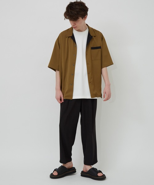 JUNRED（ジュンレッド）の「カラースキームオープンカラーS/Sシャツ（シャツ/ブラウス・メンズ・ベージュ/ラベンダー/イエロー系その他4・S/M/L）」の10枚目の写真