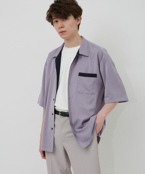 JUNRED（ジュンレッド）の「カラースキームオープンカラーS/Sシャツ（シャツ/ブラウス・メンズ・ベージュ/ラベンダー/イエロー系その他4・S/M/L）」の13枚目の写真