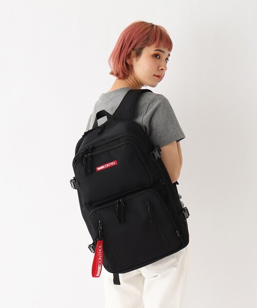 CORDURA（コーデュラ）の「◆11ポケット CORDURA(R)コーデュラ・リサイクルヘザー ロゴ刺繍バックパック（バックパック/リュック・レディース・ダークグレー/ブラック系/ブラック・99）」の3枚目の写真