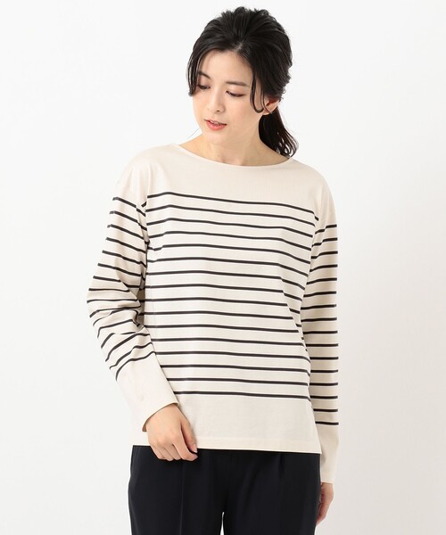 J.PRESS(ジェイプレス)の「バスクボーダー カットソー(Tシャツ/カットソー・レディース・グレー系2/ブルー系2/ベージュ系2・LARGE/MEDIUM)」の17枚目の写真