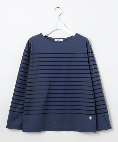 J.PRESS(ジェイプレス)の「バスクボーダー カットソー(Tシャツ/カットソー・レディース・グレー系2/ブルー系2/ベージュ系2・LARGE/MEDIUM)」の8枚目の写真