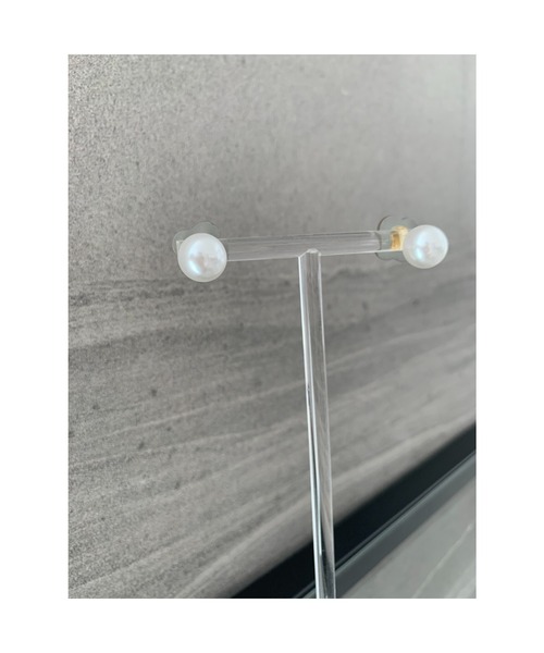 tone(トーン)の「【Mee】2way フラワーピアス × パールキャッチ(MA)(ピアス(両耳用)・レディース・ホワイト/ブラック・FREE)」の13枚目の写真