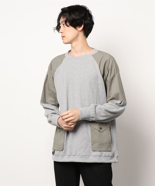 KRIFF MAYER(クリフメイヤー)の「サーマルデザインクルー(Tシャツ/カットソー・メンズ・ブラック/ネイビー/グレー/オフホワイト・SMALL/MEDIUM/LARGE/X-LARGE)」の3枚目の写真