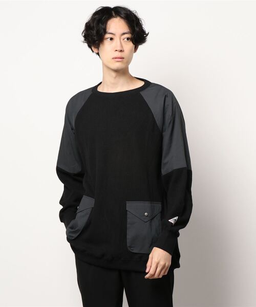 KRIFF MAYER(クリフメイヤー)の「サーマルデザインクルー(Tシャツ/カットソー・メンズ・ブラック/ネイビー/グレー/オフホワイト・SMALL/MEDIUM/LARGE/X-LARGE)」の2枚目の写真
