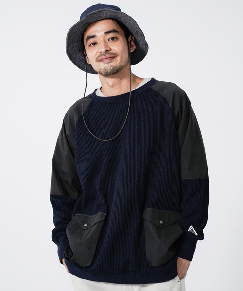 KRIFF MAYER(クリフメイヤー)の「サーマルデザインクルー(Tシャツ/カットソー・メンズ・ブラック/ネイビー/グレー/オフホワイト・SMALL/MEDIUM/LARGE/X-LARGE)」の4枚目の写真