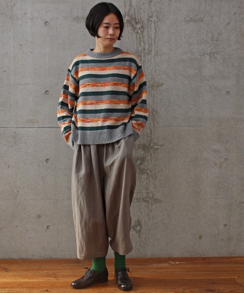 aimer le mieux（エメルミュー）の「aimer ラムナイロン　ブークレー　クルーネックプルオーバー（ニット/セーター・レディース・ピンク系その他/オレンジ系その他・FREE）」の3枚目の写真