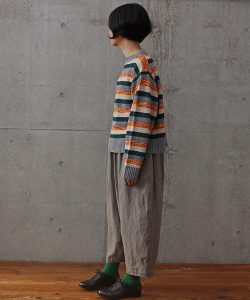 aimer le mieux（エメルミュー）の「aimer ラムナイロン　ブークレー　クルーネックプルオーバー（ニット/セーター・レディース・ピンク系その他/オレンジ系その他・FREE）」の5枚目の写真