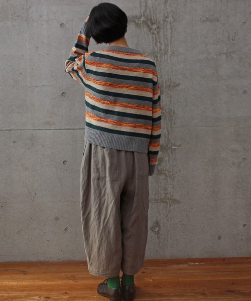 aimer le mieux（エメルミュー）の「aimer ラムナイロン　ブークレー　クルーネックプルオーバー（ニット/セーター・レディース・ピンク系その他/オレンジ系その他・FREE）」の7枚目の写真