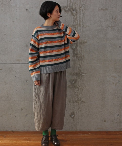 aimer le mieux（エメルミュー）の「aimer ラムナイロン　ブークレー　クルーネックプルオーバー（ニット/セーター・レディース・ピンク系その他/オレンジ系その他・FREE）」の10枚目の写真