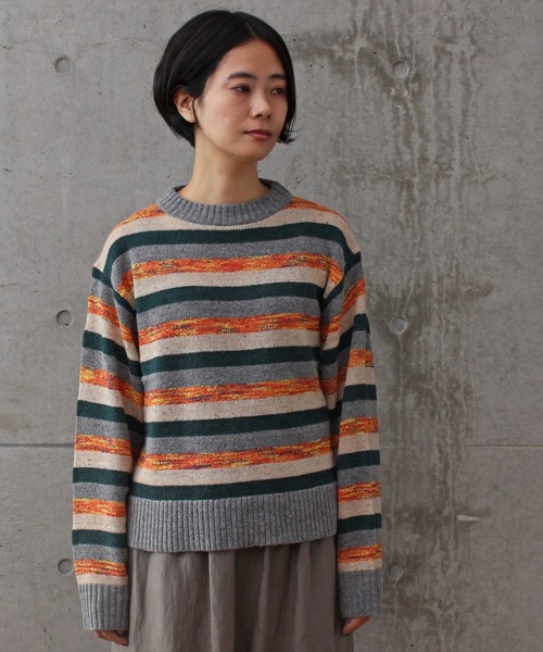 aimer le mieux（エメルミュー）の「aimer ラムナイロン　ブークレー　クルーネックプルオーバー（ニット/セーター・レディース・ピンク系その他/オレンジ系その他・FREE）」の11枚目の写真