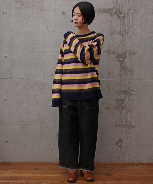 aimer le mieux（エメルミュー）の「aimer ラムナイロン　ブークレー　クルーネックプルオーバー（ニット/セーター・レディース・ピンク系その他/オレンジ系その他・FREE）」の20枚目の写真