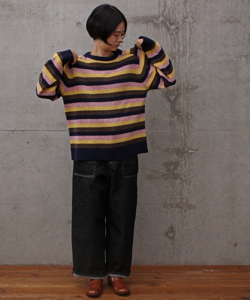 aimer le mieux（エメルミュー）の「aimer ラムナイロン　ブークレー　クルーネックプルオーバー（ニット/セーター・レディース・ピンク系その他/オレンジ系その他・FREE）」の22枚目の写真