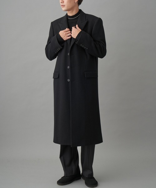 LITTLEBIG（リトルビッグ）の「LITTLEBIG 3B Chester Field Coat (LB213-CT04)（チェスターコート・メンズ・ブラック・44/46）」の10枚目の写真