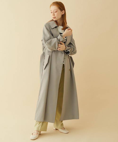MADEMOISELLE ROPE'（マドモアゼル ロペ）の「オーバーライトトレンチコート（トレンチコート・レディース・グレー/ベージュ・38）」の3枚目の写真