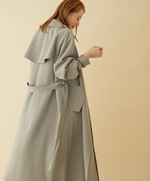 MADEMOISELLE ROPE'（マドモアゼル ロペ）の「オーバーライトトレンチコート（トレンチコート・レディース・グレー/ベージュ・38）」の8枚目の写真