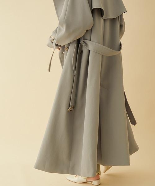 MADEMOISELLE ROPE'（マドモアゼル ロペ）の「オーバーライトトレンチコート（トレンチコート・レディース・グレー/ベージュ・38）」の13枚目の写真