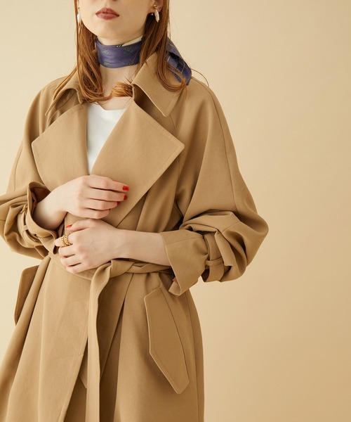 MADEMOISELLE ROPE'（マドモアゼル ロペ）の「オーバーライトトレンチコート（トレンチコート・レディース・グレー/ベージュ・38）」の15枚目の写真