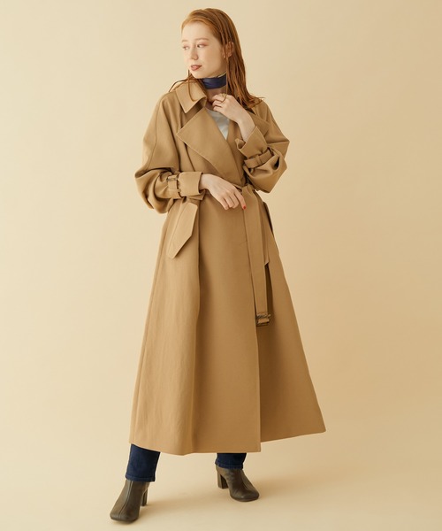 MADEMOISELLE ROPE'（マドモアゼル ロペ）の「オーバーライトトレンチコート（トレンチコート・レディース・グレー/ベージュ・38）」の10枚目の写真