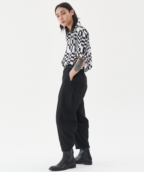 FEKETE(フェケテ)の「FEKETE MADE OPEN COLLAR CHEES SHIRT(シャツ/ブラウス・メンズ・ホワイト×ブラック・FREE)」の2枚目の写真