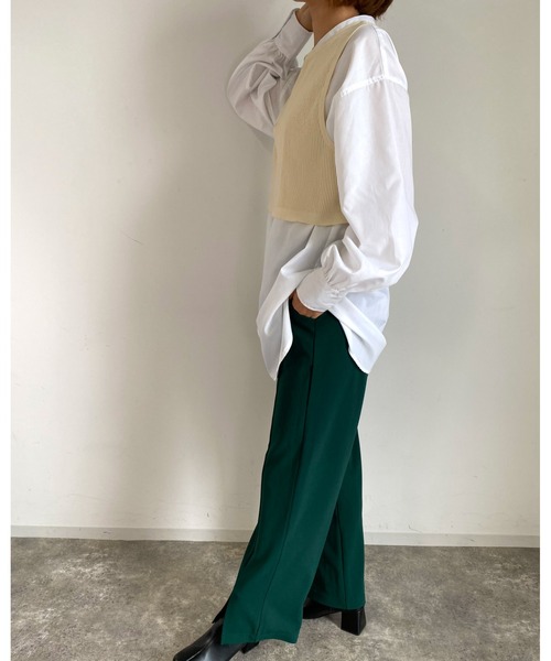 MLI'A（エムリア）の「ZIP使いリブベスト（ニット/セーター・レディース・ブラック/ベージュ/アイボリー・M）」の22枚目の写真