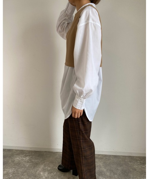 MLI'A（エムリア）の「ZIP使いリブベスト（ニット/セーター・レディース・ブラック/ベージュ/アイボリー・M）」の14枚目の写真