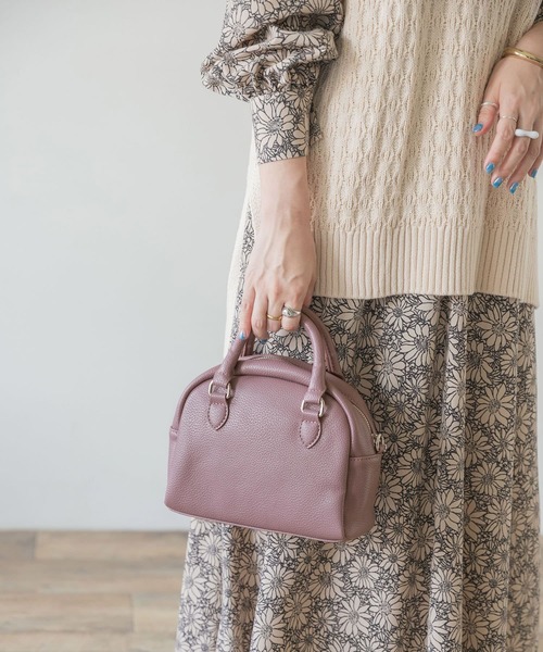 ITEMS URBANRESEARCH(アイテムズ アーバンリサーチ)の「ラウンドボストンバッグ(ボストンバッグ・レディース・ネイビー/ベージュ/ピンク・-)」の1枚目の写真