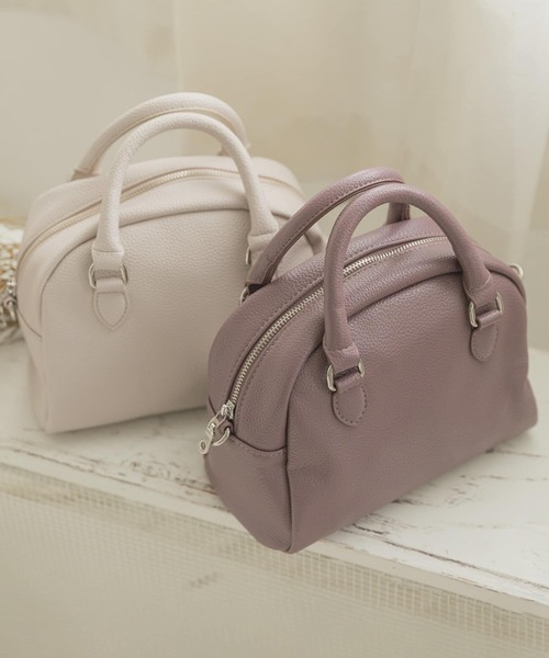 ITEMS URBANRESEARCH(アイテムズ アーバンリサーチ)の「ラウンドボストンバッグ(ボストンバッグ・レディース・ネイビー/ベージュ/ピンク・-)」の15枚目の写真