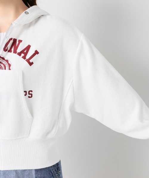 Simplicite(サンプリシテ)の「S センターロゴZIP パーカー(パーカー・レディース・ホワイト/オレンジ系その他・FREE)」の11枚目の写真