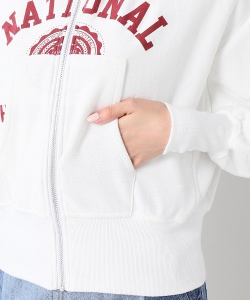 Simplicite(サンプリシテ)の「S センターロゴZIP パーカー(パーカー・レディース・ホワイト/オレンジ系その他・FREE)」の6枚目の写真