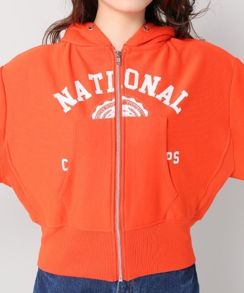 Simplicite(サンプリシテ)の「S センターロゴZIP パーカー(パーカー・レディース・ホワイト/オレンジ系その他・FREE)」の5枚目の写真