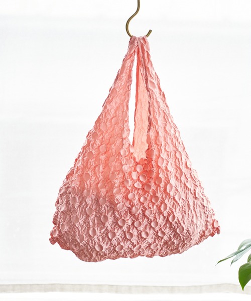 ROPE' PICNIC（ロペピクニック）の「【ガンバレルーヤ×ROPE' PICNIC】ドットストレッチエコバッグ（エコバッグ/サブバッグ・レディース・ピンク/イエロー・FREE）」の9枚目の写真