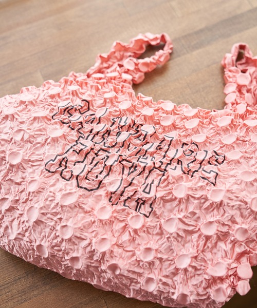 ROPE' PICNIC（ロペピクニック）の「【ガンバレルーヤ×ROPE' PICNIC】ドットストレッチエコバッグ（エコバッグ/サブバッグ・レディース・ピンク/イエロー・FREE）」の3枚目の写真