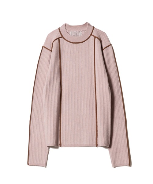 LAYMEE（レイミー）の「Frame knit / フレームニット（ニット/セーター・レディース・ブラック/ピンク/ネイビー・FREE）」の3枚目の写真