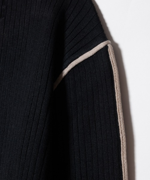 LAYMEE（レイミー）の「Frame knit / フレームニット（ニット/セーター・レディース・ブラック/ピンク/ネイビー・FREE）」の4枚目の写真