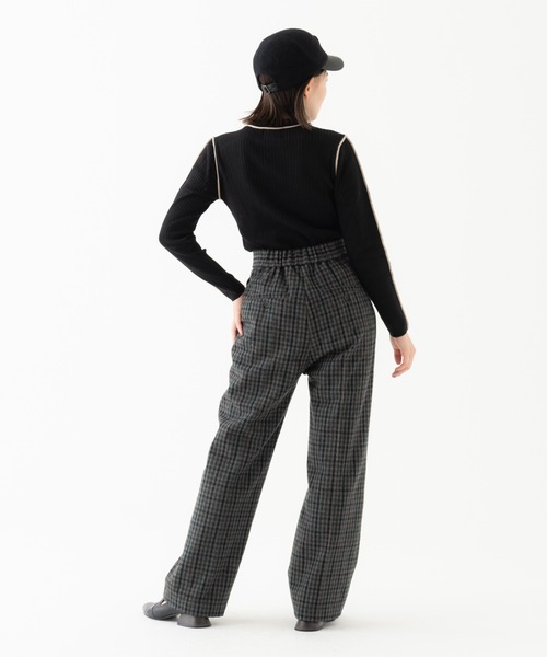 LAYMEE（レイミー）の「Frame knit / フレームニット（ニット/セーター・レディース・ブラック/ピンク/ネイビー・FREE）」の15枚目の写真